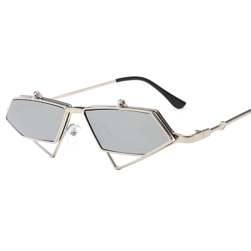 Elegant Round Face Sunglasses - Vintage Steampunk Style